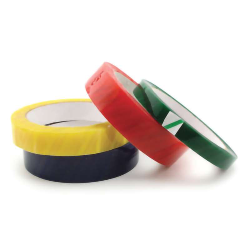 ESD Poly Tape, Anti-Static, 2"x72 Yds, 3" Core, 2.4 mil, Blue Stripe